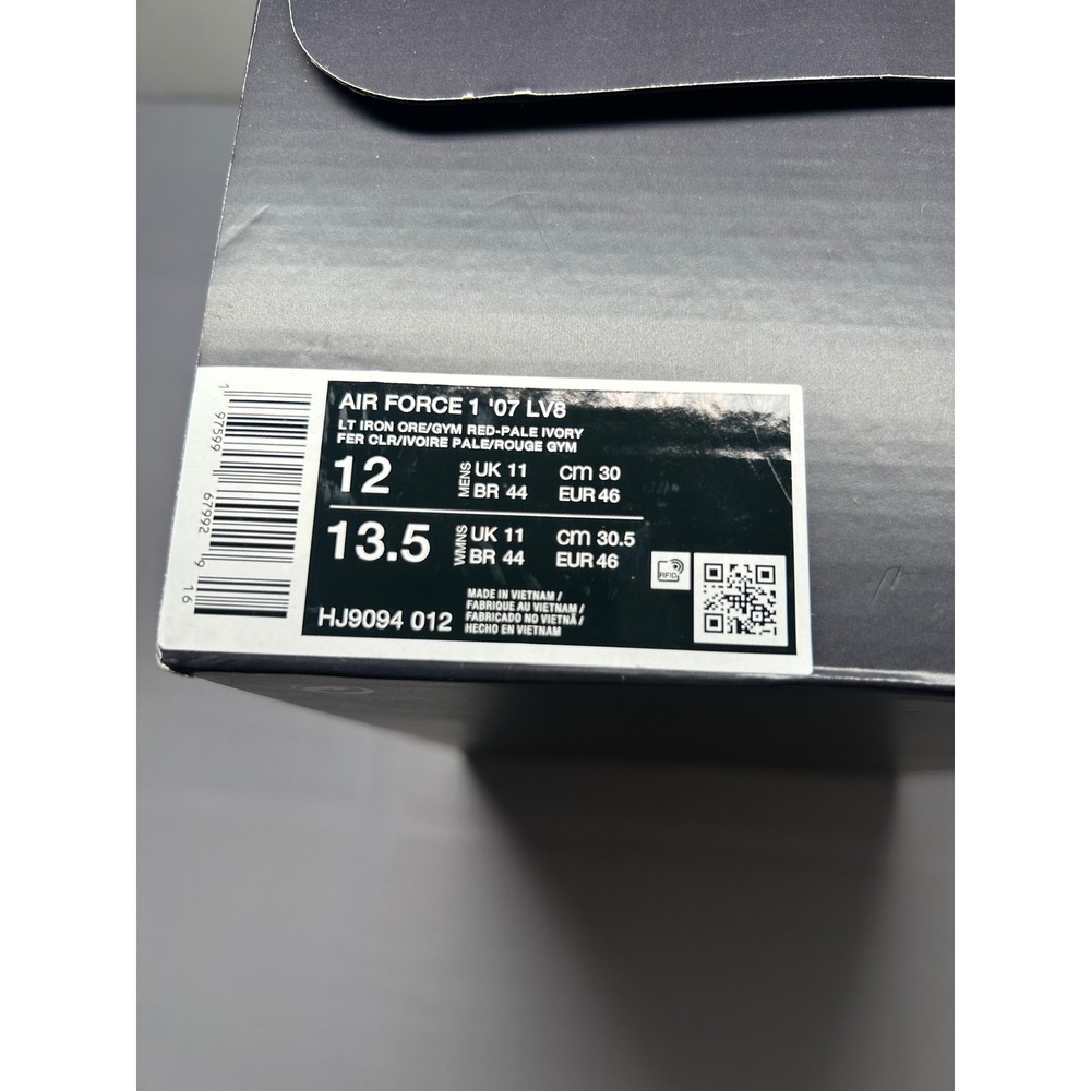 Nike Air Force 1 '07 LV8 Gym‎ Red Toe - Size 12 - HJ9094 012 - New - Picture 5 of 5